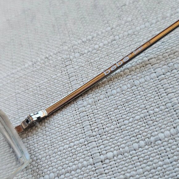 Bebe Women Glasses Frame Chrome Half Rim Eyeglasses Silver Tone Eyewear - Picture 11 of 12